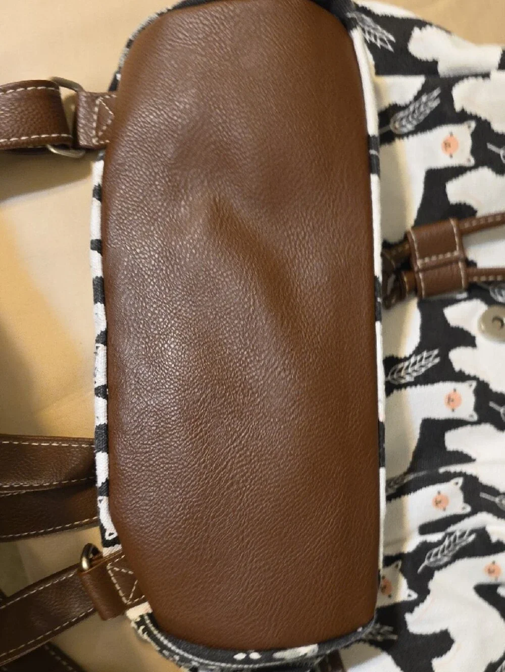 UNIONBAY Black & White Llama Pattern Backpack